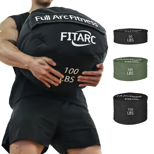 Fitarc Sandbag Workout Bag,Sand Bags for Weight Training,Sandbags for Fitness,Sandbags for Weight Training,Round Sandbag,Cross-Training & Exercise, Workouts Equipment Sand Not Included