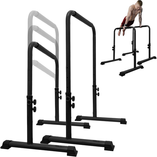 Fitarc Dip Bar, Adjustable Dip Stand Station With Safety Connector for Full Body Strength Training. Adjustable Height from 30” – 39”, Pull-Ups, Push Ups.